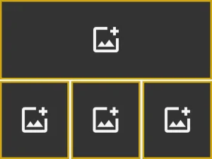 Коллаж из четырёх фото - одна сверху и три снизу