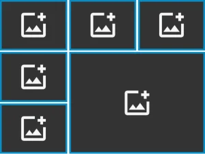 Коллаж из 6 фотографий - одна большая и 5 маленьких