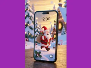 Новогодние обои для установки на экран телефона