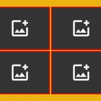 Конструктор коллажа на 4 фотографии. Шаблон с ячейками для создания квадратного или прямоугольного коллажа из четырёх фотографий